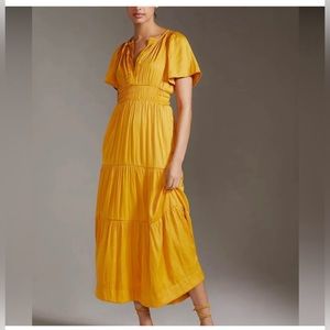 Anthropologie Somerset Maxi Golden Yellow